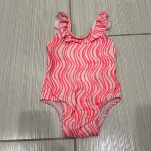GAP Kids Pink and White One Piece Swimsuit